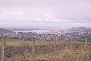 Panoramic view of Dunedin from above as we rode in ... - 16k